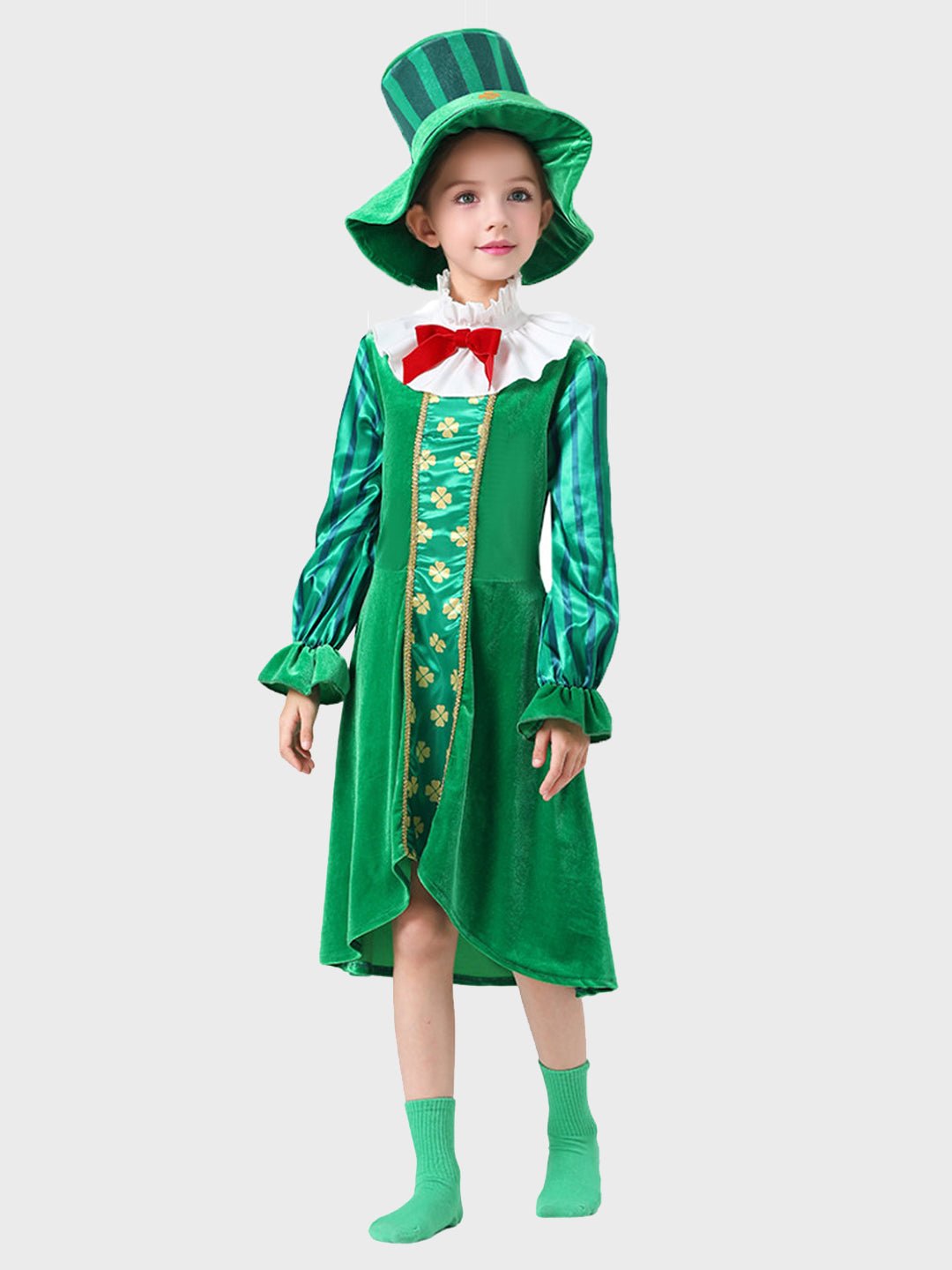 Little Surprise Box,St.Patricks Day costume for Girls,Kids Halloween Costume Dress Up - LSB - HWC - PATRICKGIRL - 4 - 6Y