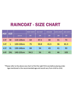 Little Surprise Box,Teal froggy themed Knee length Raincoat for Kids - LSB - RC - TEALFROGGY - M