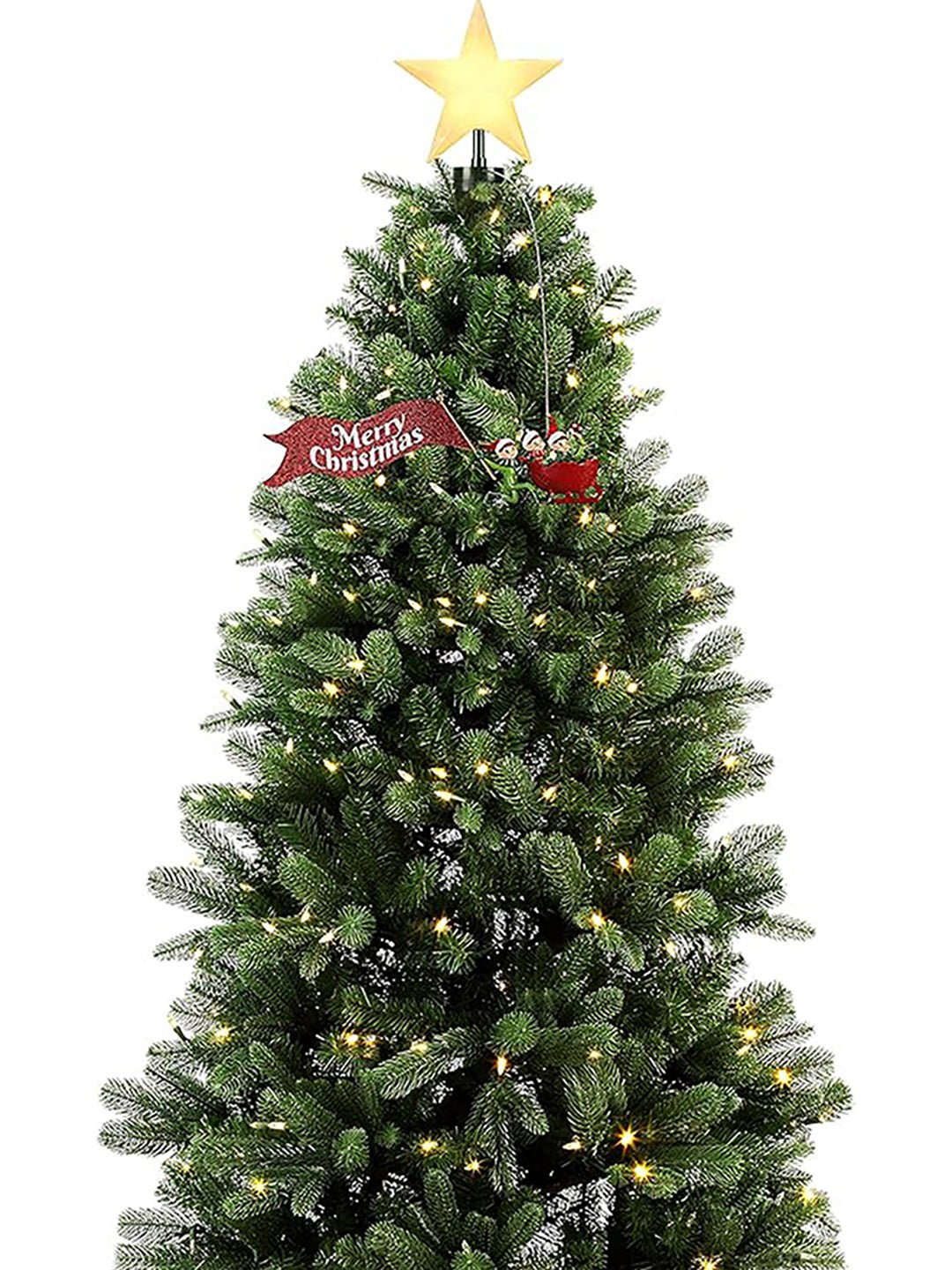 Little Surprise Box,Three Elves rotating Christmas Tree animated Topper - Christmas Decor