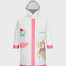 Little Surprise Box,Unicorn Pink Bordered Translucent long style Raincoat for kids - LSB - RC - TRANS - PNKBORDRUNI - S