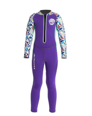 Little Surprise Box,Violet Sleeves Full Length Scuba 2.5mm Neoprene Swimwear for Kids/Teens &Adults - Kids Swimwear