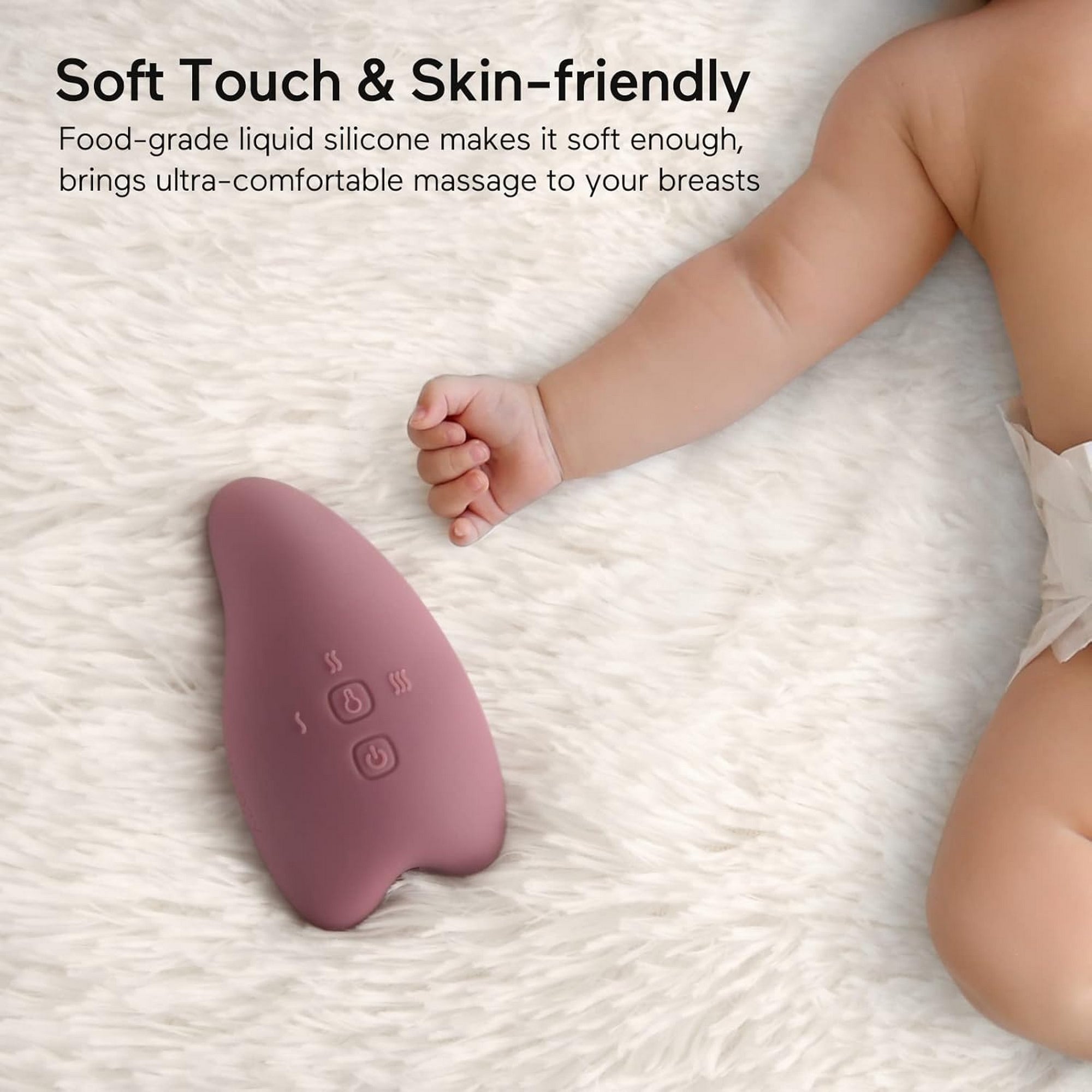 Momcozy Lactation Breastfeeding Massager Maternity Accessory Maroon