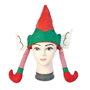 Long Elf Legs & Ears Felt Christmas Party Hat - 
