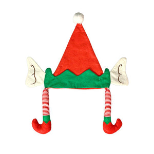 Long Elf Legs & Ears Felt Christmas Party Hat - 