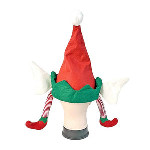 Long Elf Legs & Ears Felt Christmas Party Hat - 