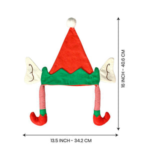 Long Elf Legs & Ears Felt Christmas Party Hat - 