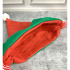 Long Elf Legs & Ears Felt Christmas Party Hat - 