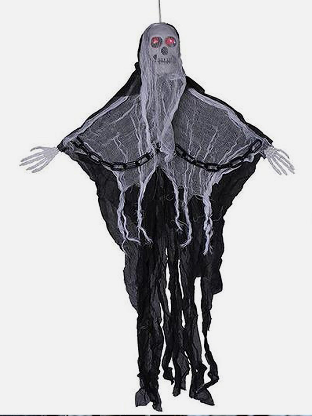 Long Hanging Monochrome Flying Ghost Home/Office/Table Halloween theme party Décor - LSB - HWDR - BLCKGHOST