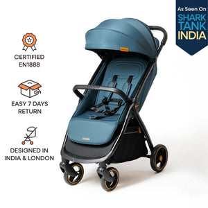 Loopie Hop Baby Stroller - Travel - Friendly Comfort - Jade Blue Baby Stroller & Prams