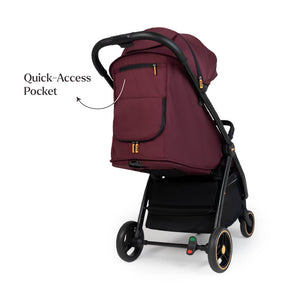 Loopie Hop Baby Stroller - Travel - Friendly Comfort - Mulberry Maroon Baby Stroller & Prams