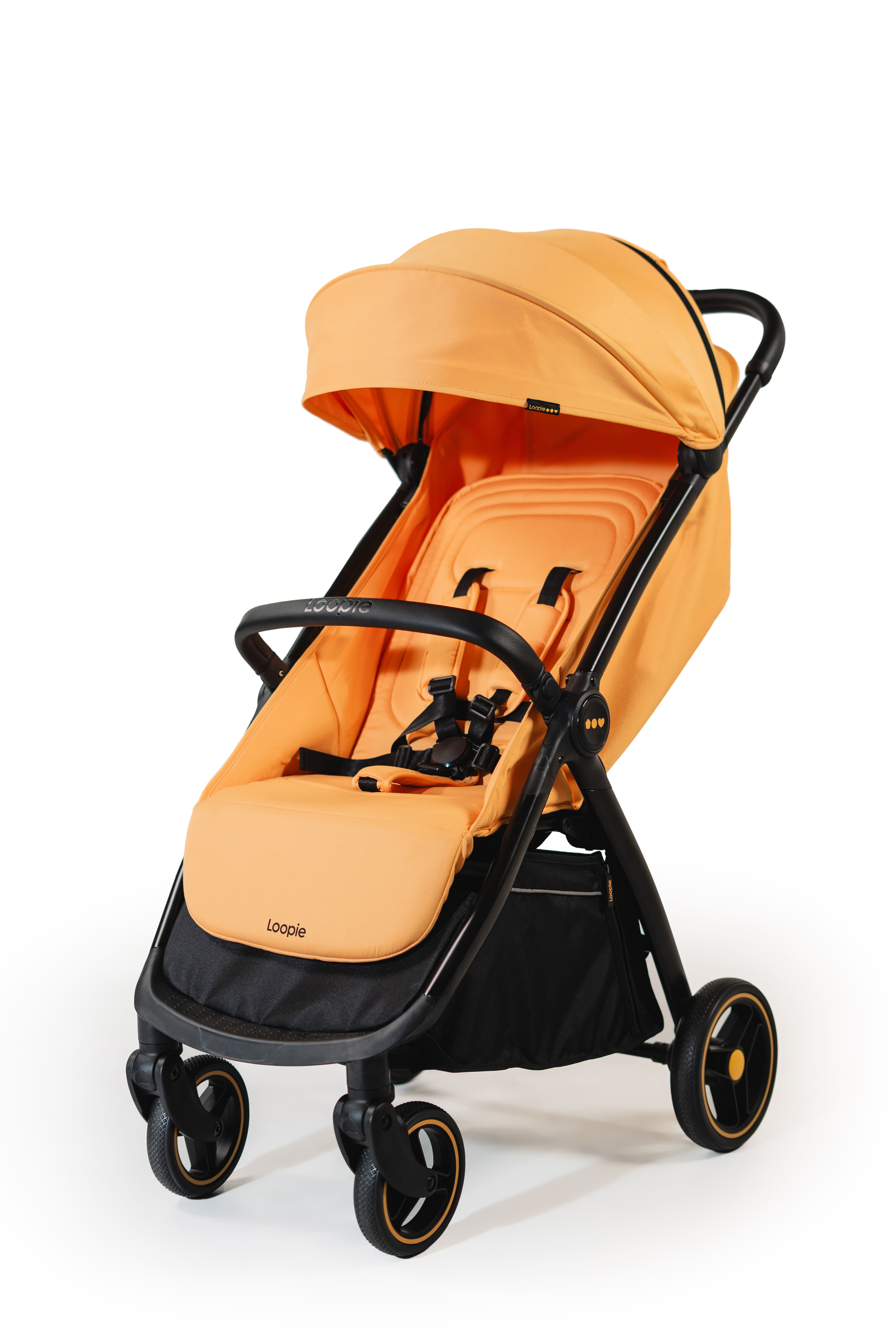 Loopie Hop Baby Stroller - Travel - Friendly Comfort - Sunset Orange Baby Stroller & Prams