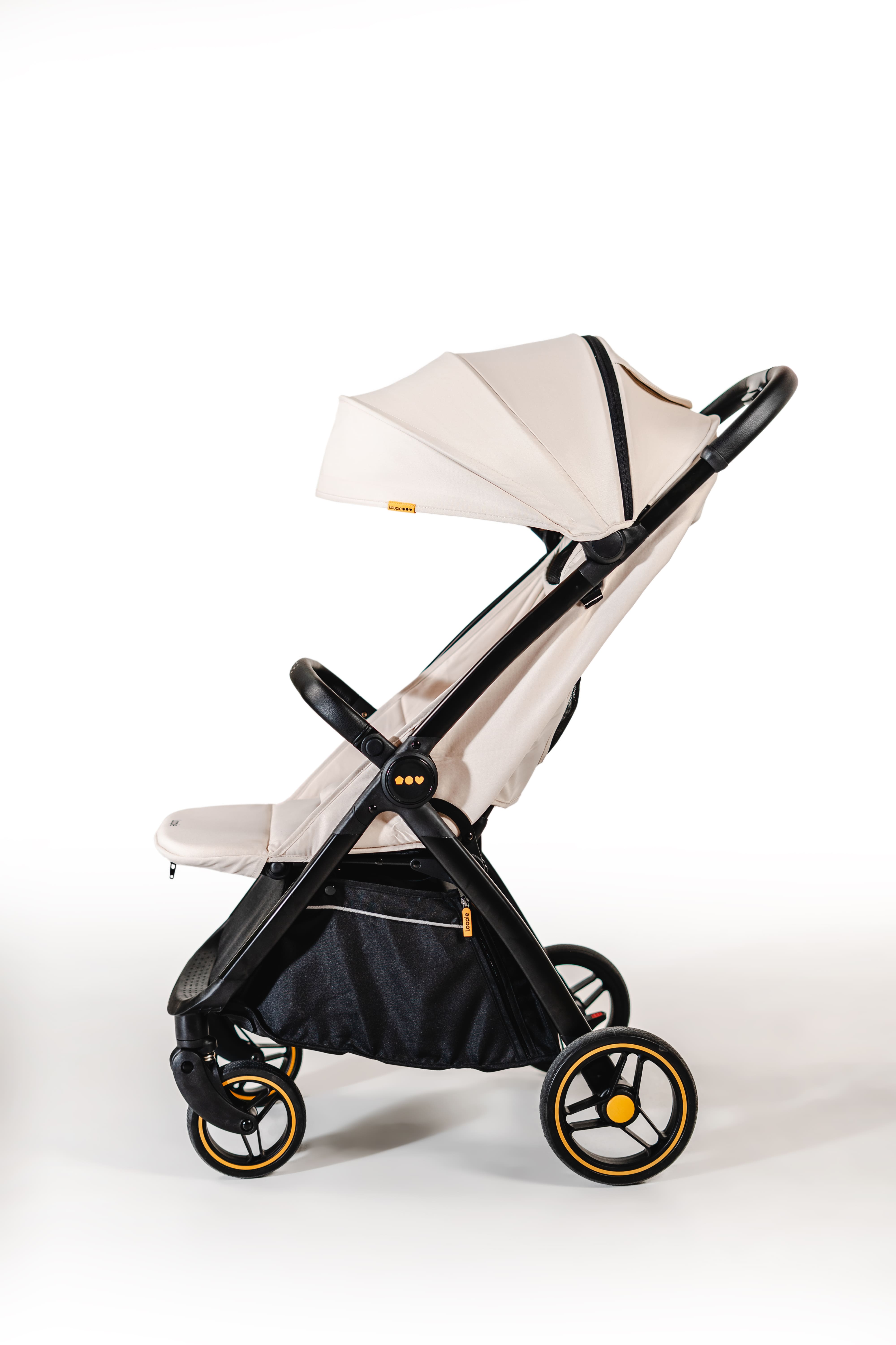 Loopie Hop Baby Stroller - Travel - Friendly Comfort - Ivory Marble Baby Stroller & Prams