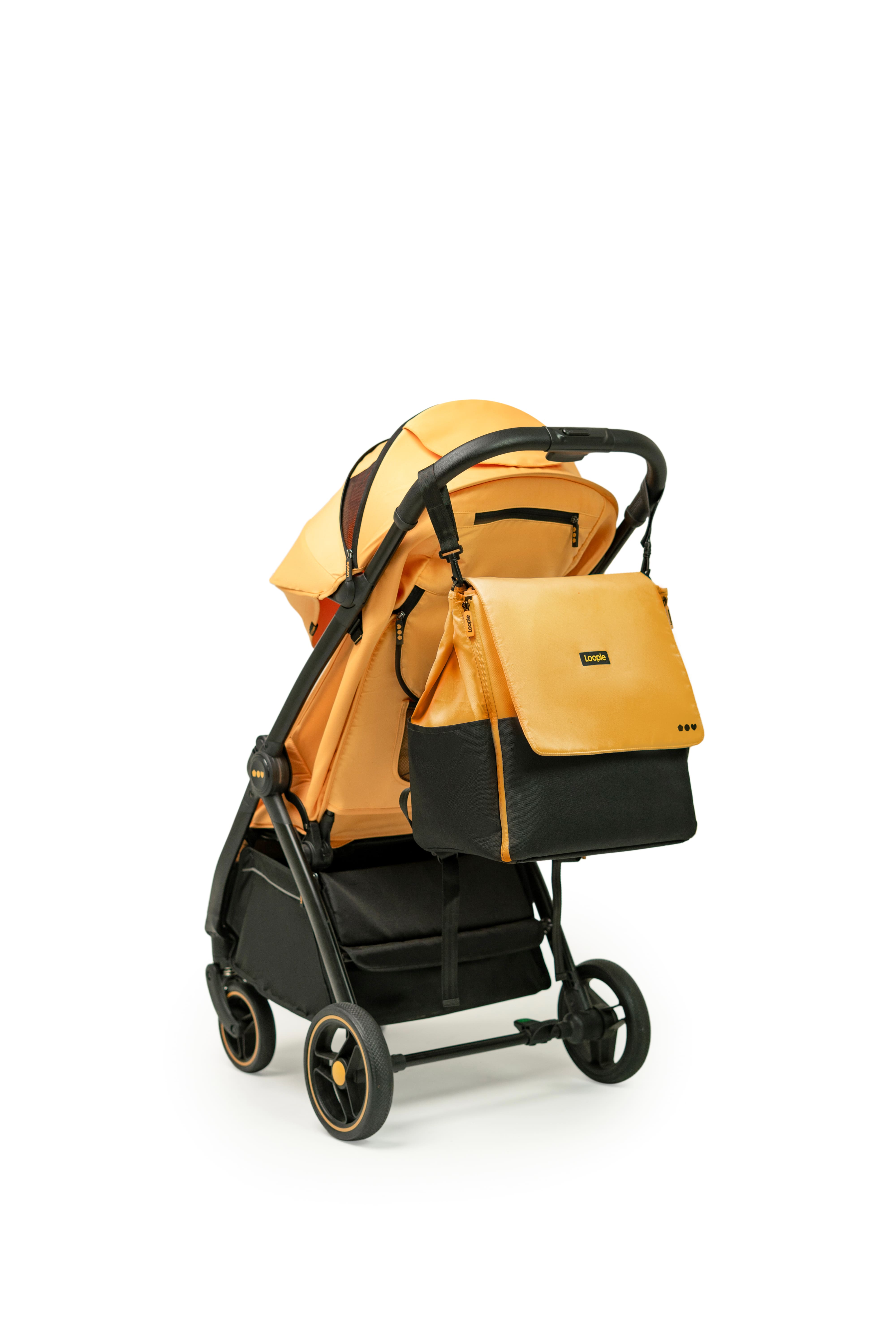 Loopie Robin Diaper Backpack 30L with Changing Mat - Ivory marble Diaper Bags