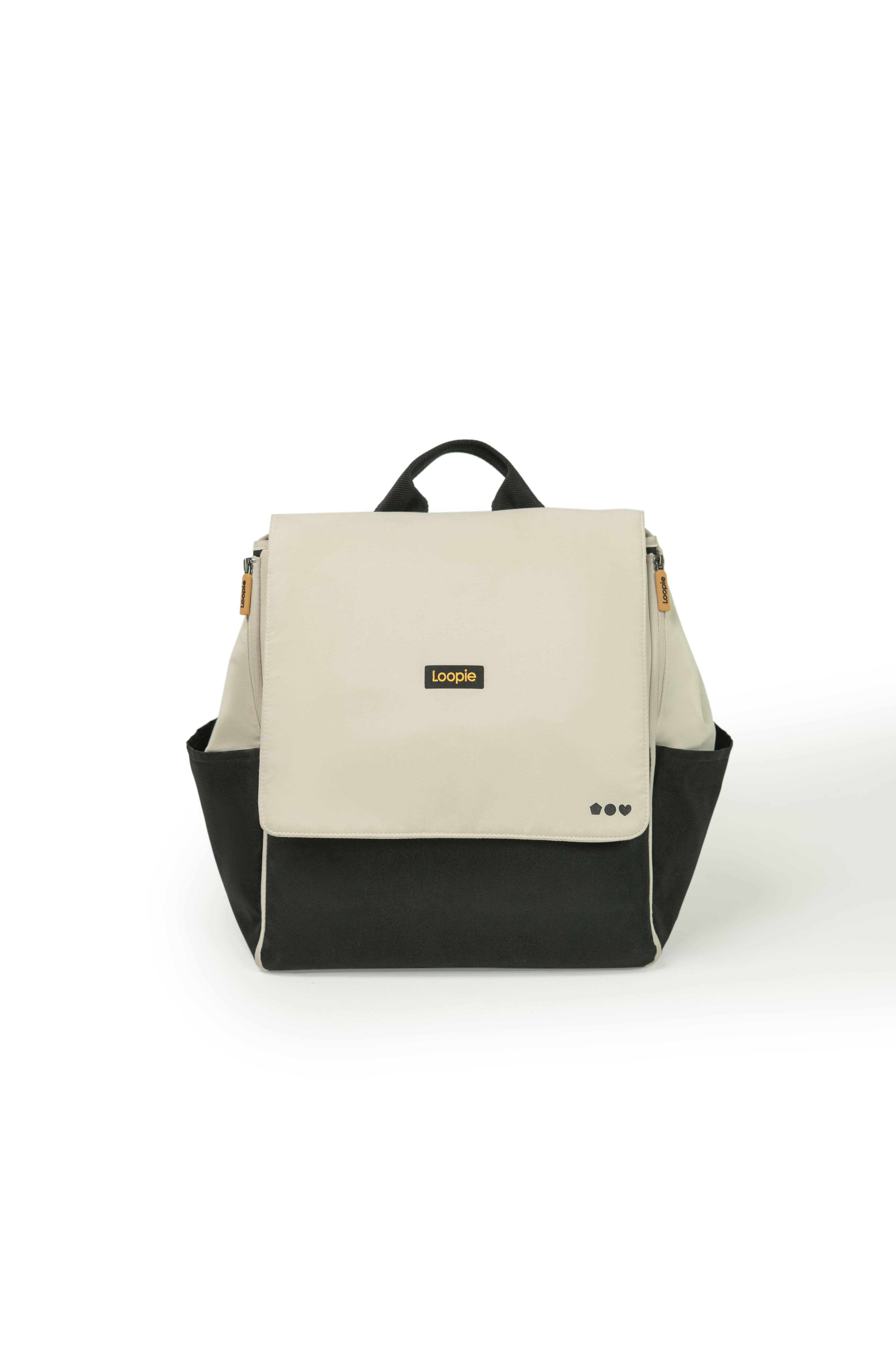 Loopie Robin Diaper Backpack 30L with Changing Mat - Ivory marble Diaper Bags