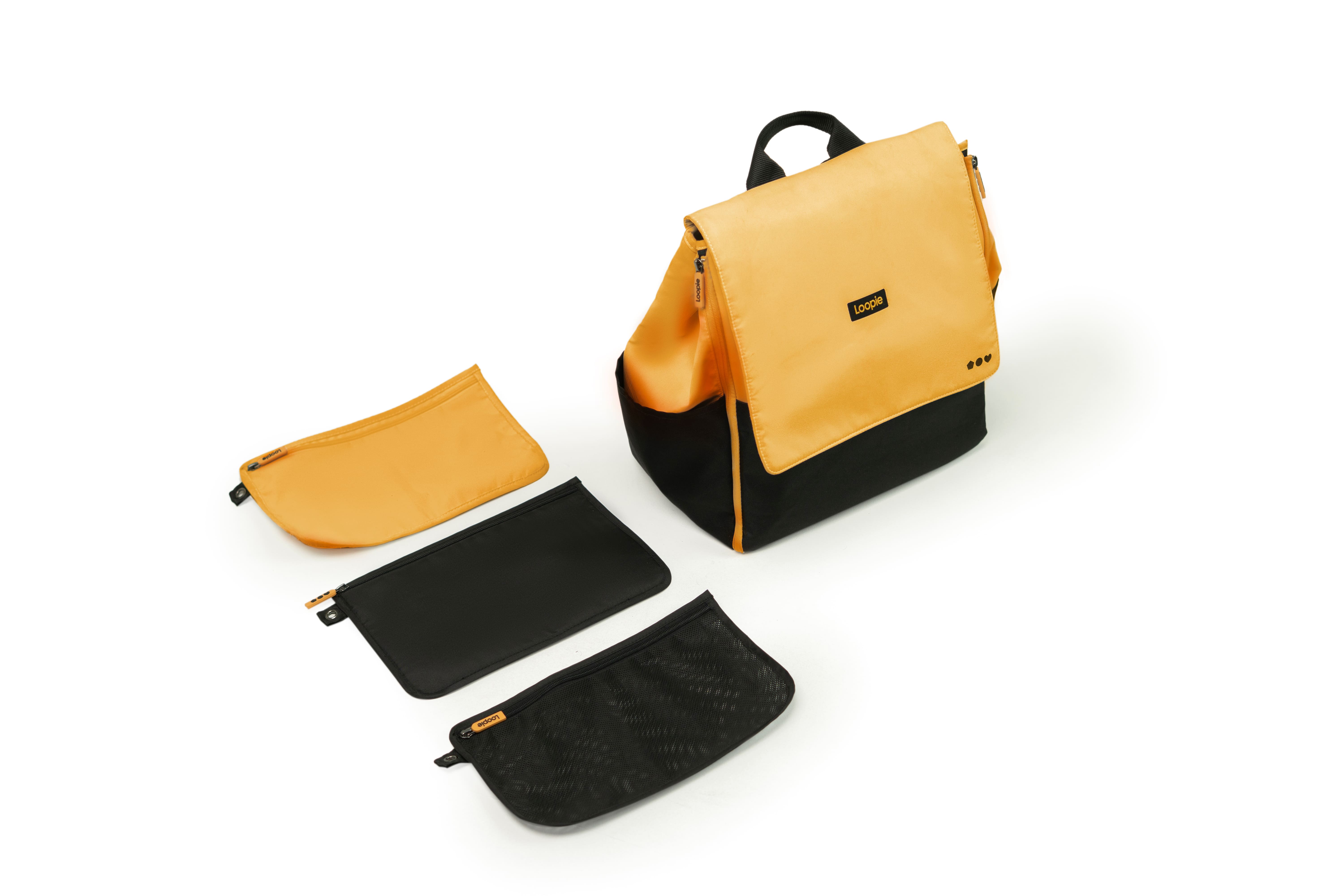 Loopie Robin Diaper Backpack 30L with Changing Mat - Sunset Orange Diaper Bags