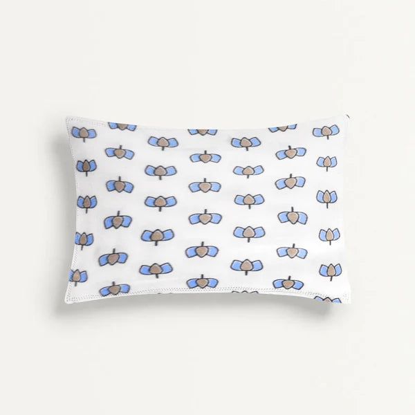 The Baby Atelier 100% Organic Junior Pillow Cover without fillers Lotus Print