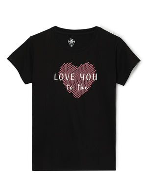 Love You To The Moon Matching Family T Shirts- Set Of 2 - Twinning Combo