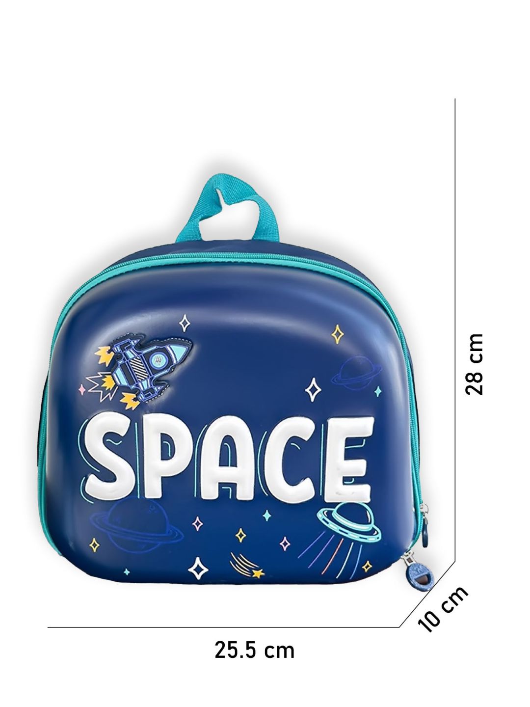 Little Surprise Box, Mini Size Blue Space Craft Nursery and Early School Backpack