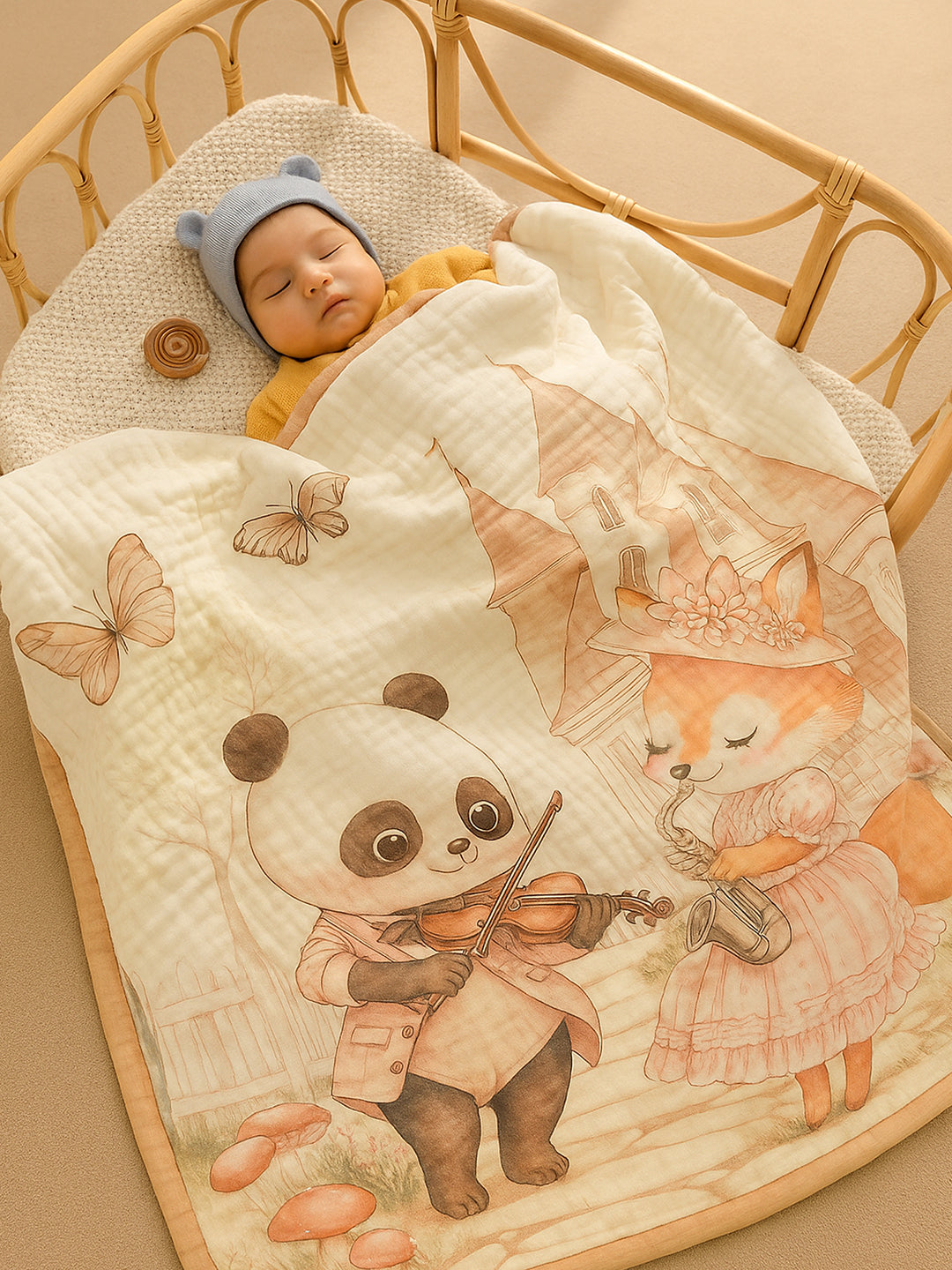 Little Surprise Box Breathable Pure Muslin cotton Blanket for Infants