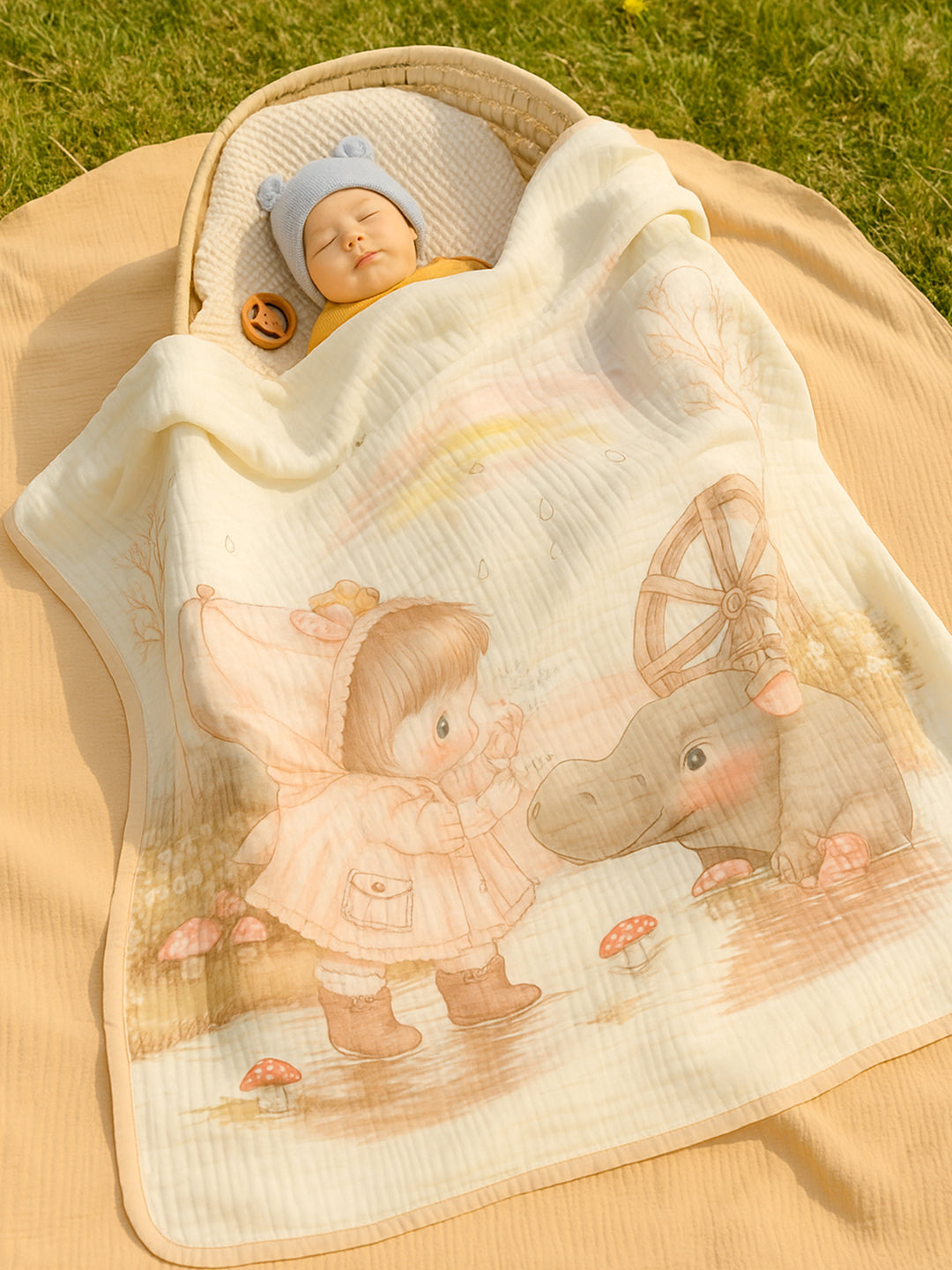 Little Surprise Box Breathable Pure Muslin cotton Blanket for Infants