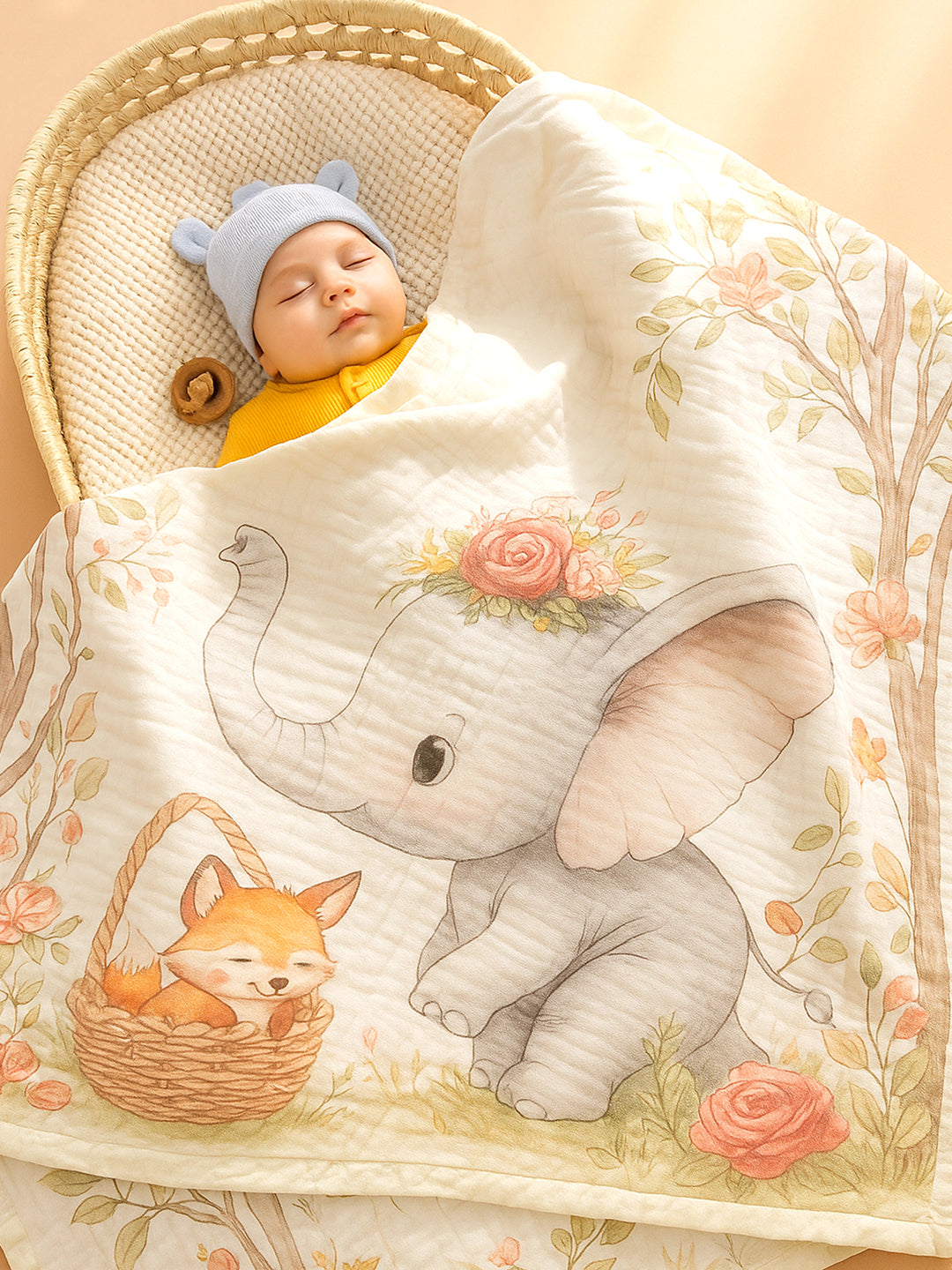 Little Surprise Box Breathable Pure Muslin cotton Blanket for Infants