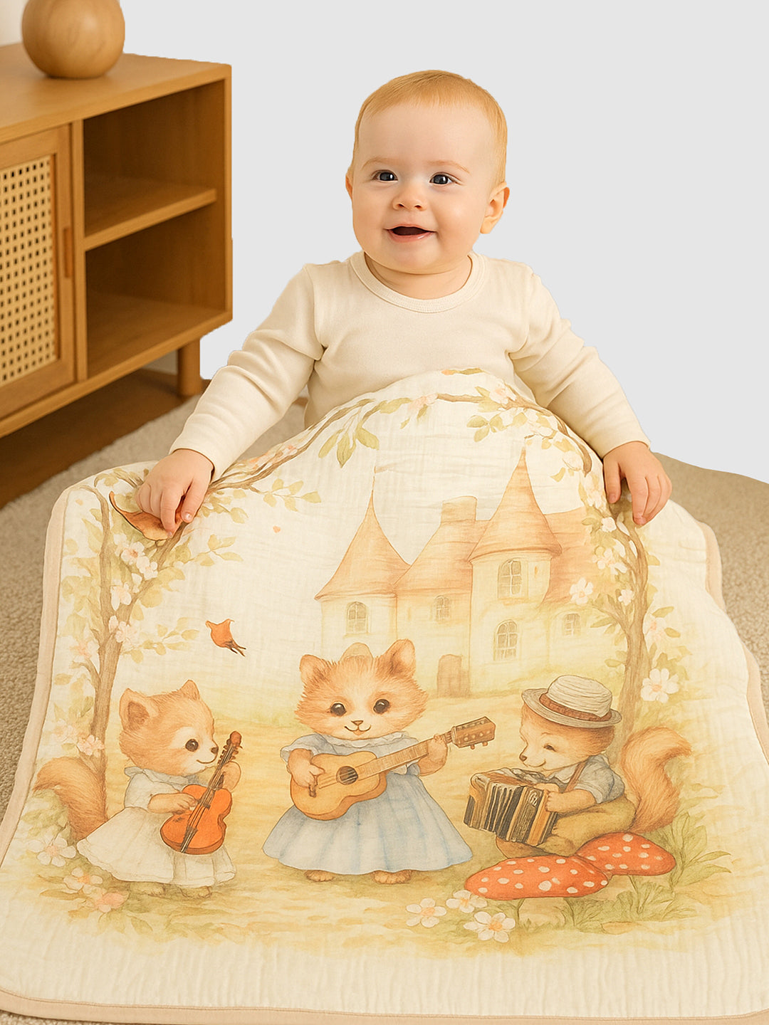 Little Surprise Box Breathable Pure Muslin cotton Blanket for Infants