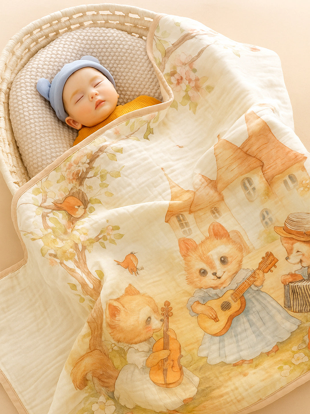 Little Surprise Box Breathable Pure Muslin cotton Blanket for Infants