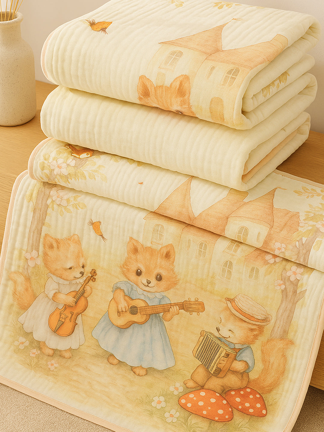 Little Surprise Box Breathable Pure Muslin cotton Blanket for Infants