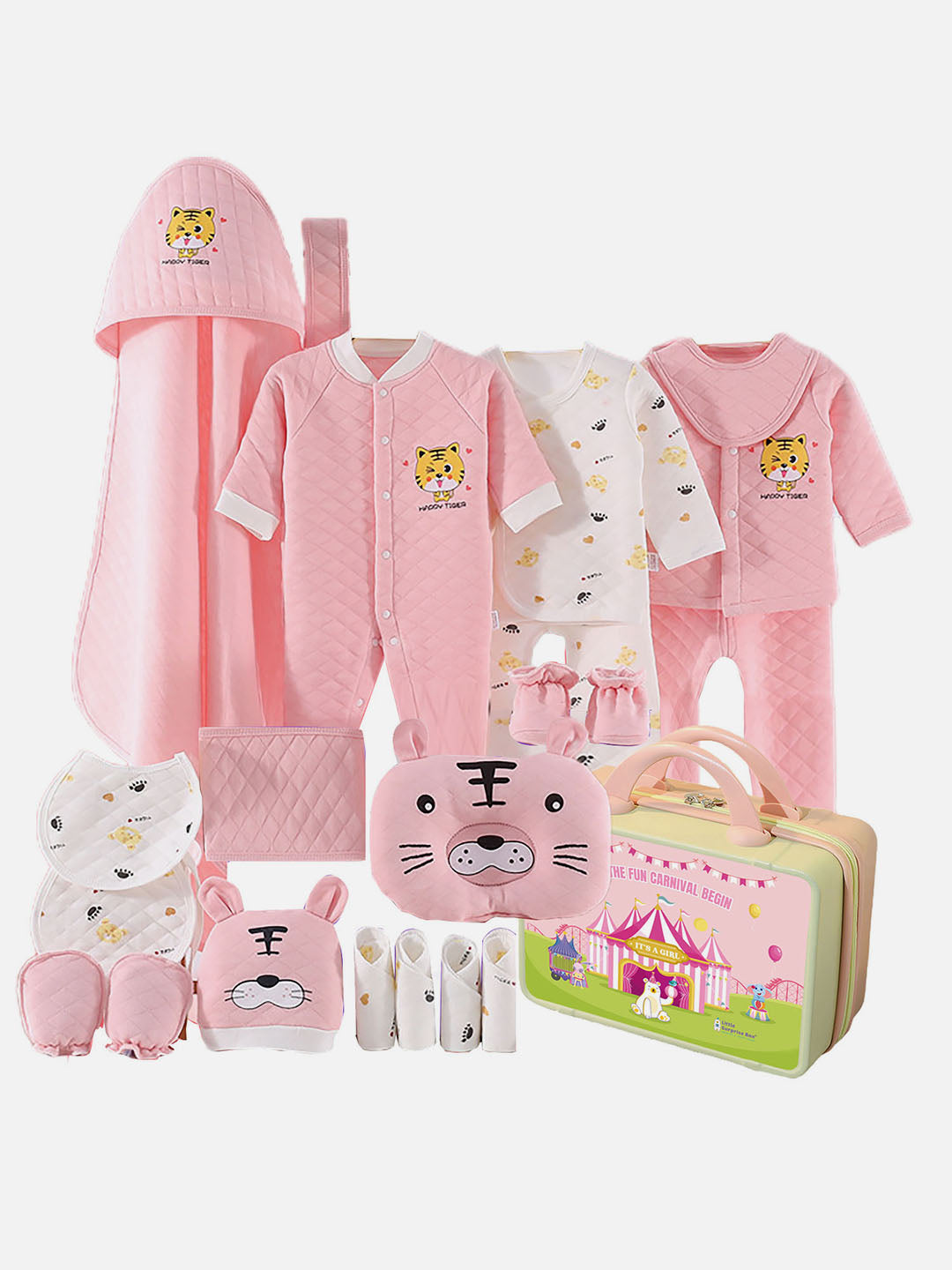 Little Surprise Box 21 Pcs Winter Wear Newborn Baby Girl/ Boy Gift Hamper With Suitcase