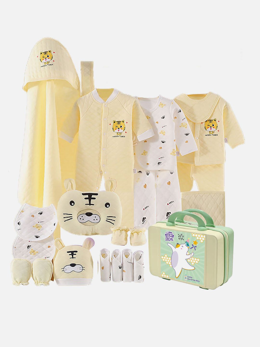 Little Surprise Box 21 Pcs Baby Newborn Baby Girl/ Boy All Season Wear Gift Hamper With Suitcase