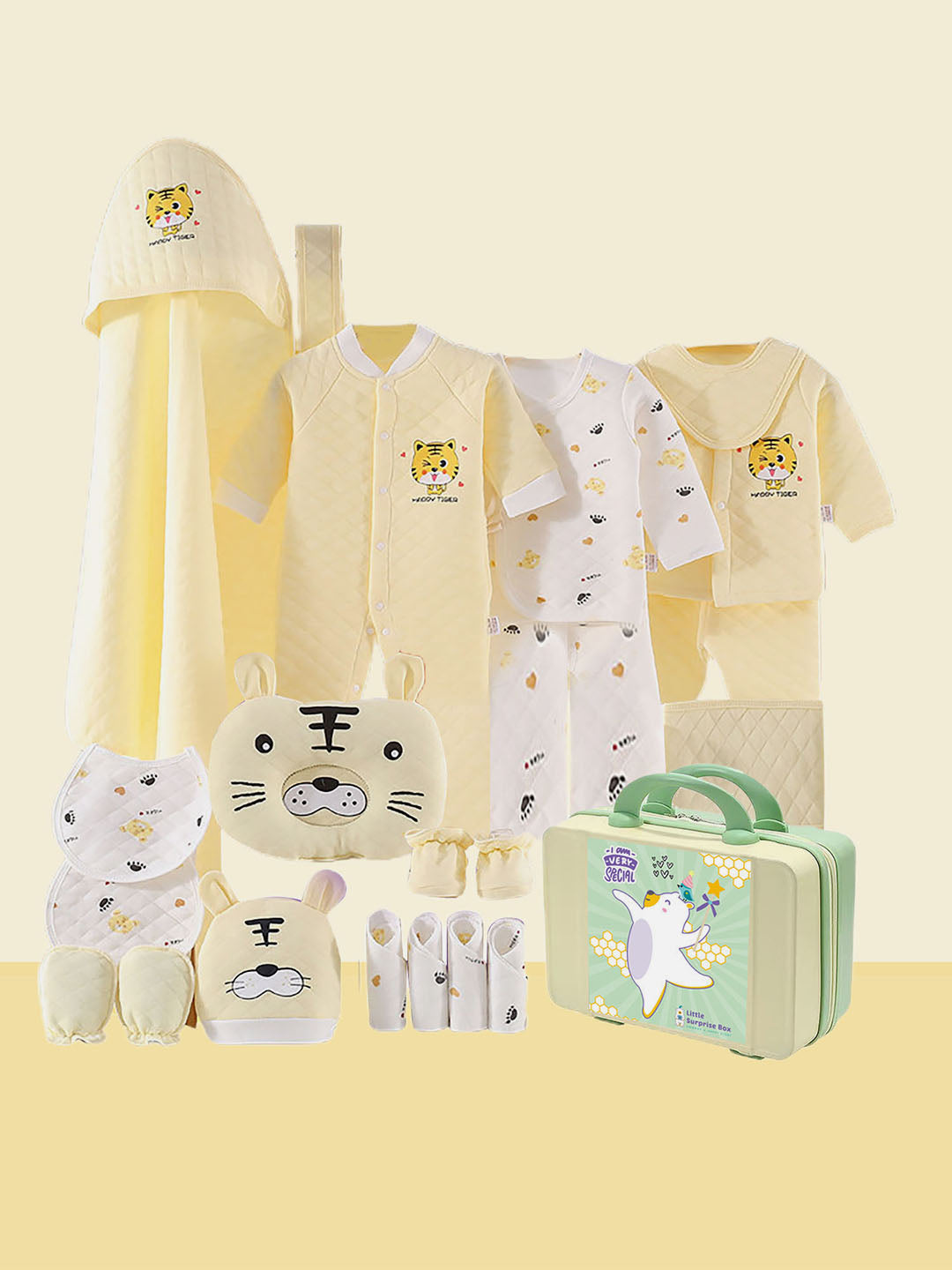 Little Surprise Box 21 Pcs Baby Newborn Baby Girl/ Boy All Season Wear Gift Hamper With Suitcase