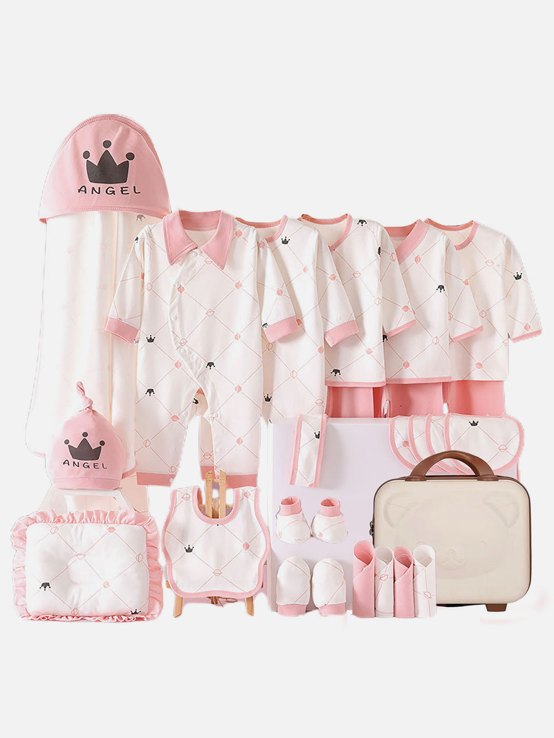 Little Surprise Box 26 Pcs Newborn Baby Girl/ Boy All Season Wear Gift Hamper With Suitcase