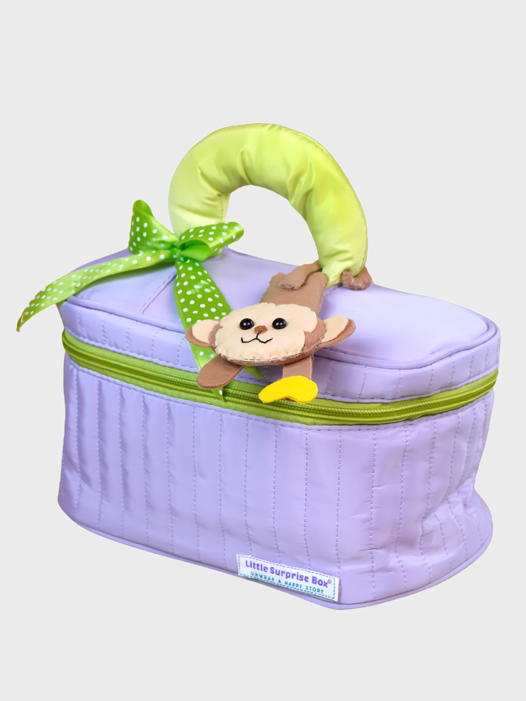 Little Surprise Box, 13 pcs Monkey soft Satin pouch Newborn Hamper