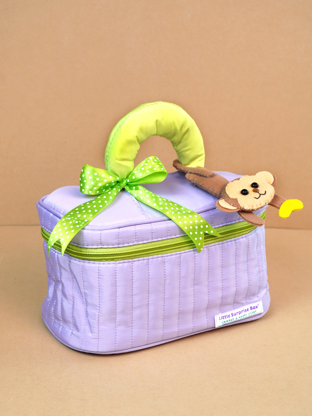 Little Surprise Box, 13 pcs Monkey soft Satin pouch Newborn Hamper