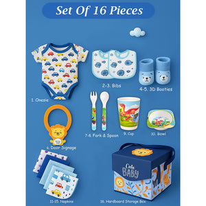 Little Surprise Box, 16pcs Newborn Hamper/Gift Box for Baby Girl - The Mom Store