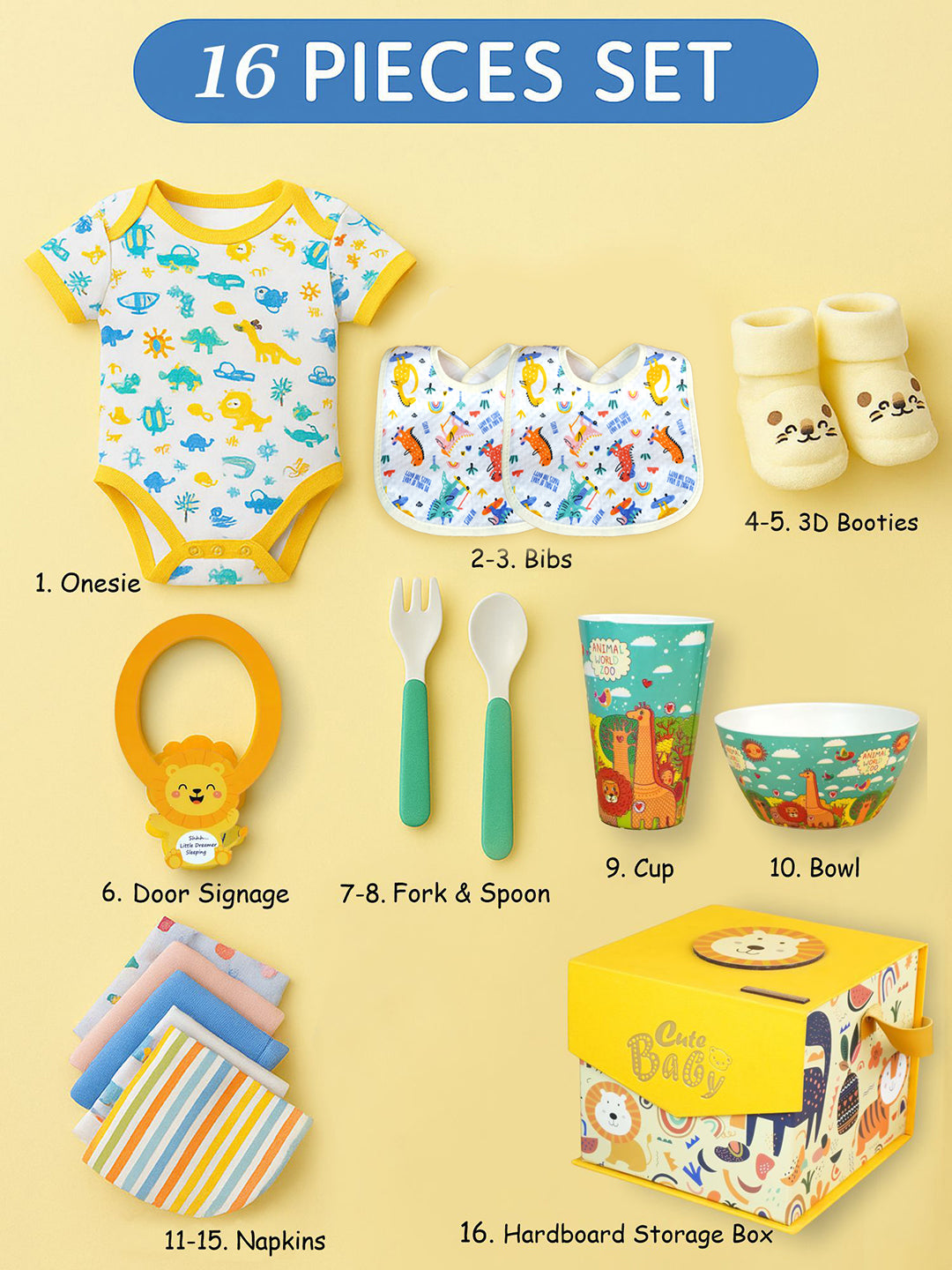 Little Surprise Box, 16pcs Newborn Hamper/Gift Box for Baby Girl