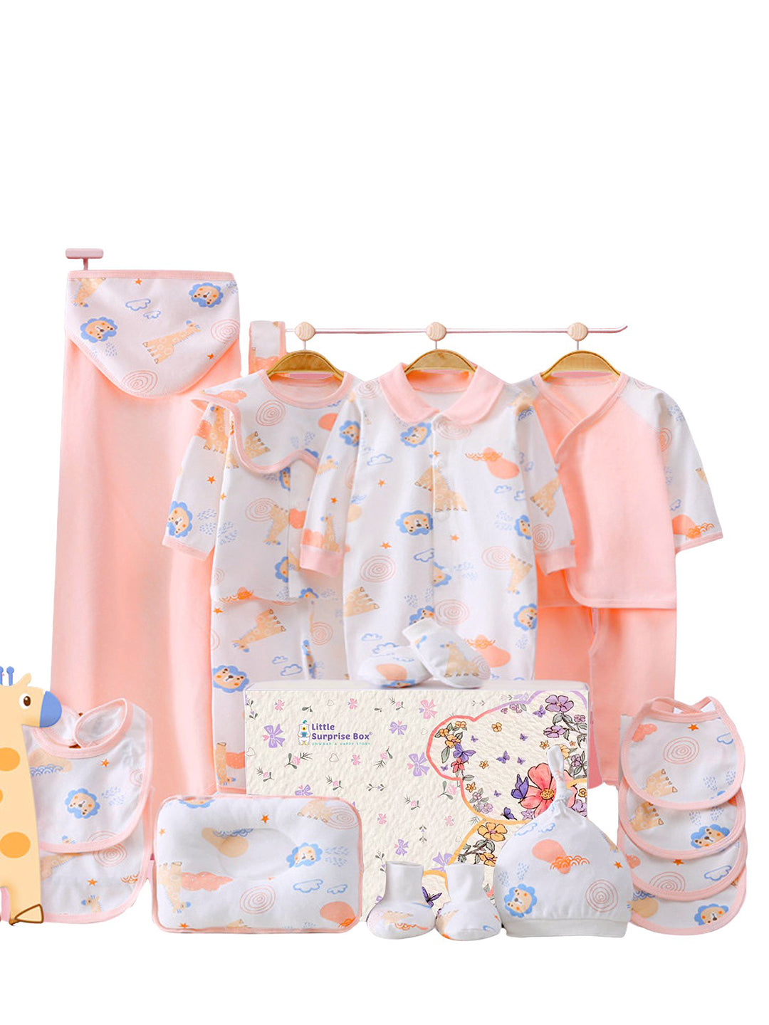 Little Surprise Box, 20 pcs Animal Kingdom  Newborn Baby Girl/ Boy Gift Box Hamper (0 - 12 months)