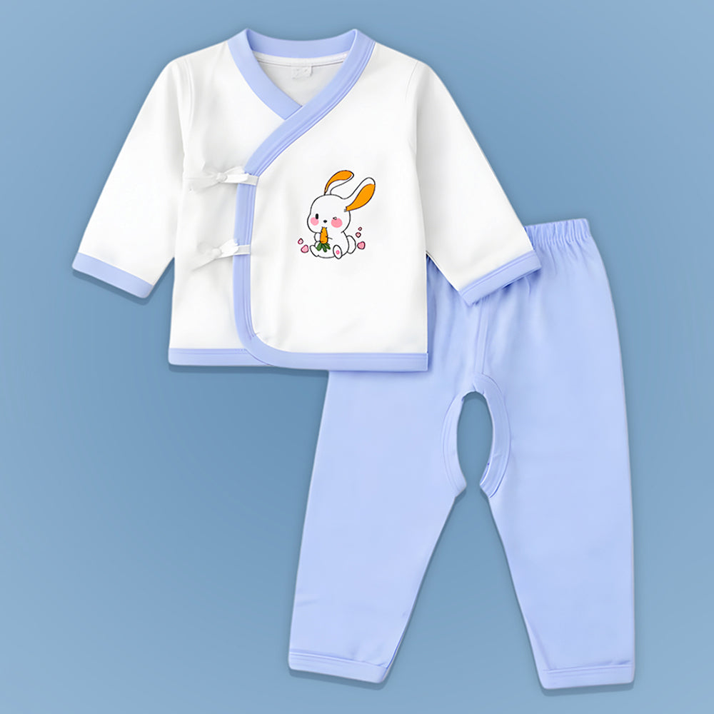 Little Surprise Box 22pcs Blue Carrot Rabbit Newborn Baby Girl/ Boy Winter Wear Gift Hamper, (0 - 12 months)