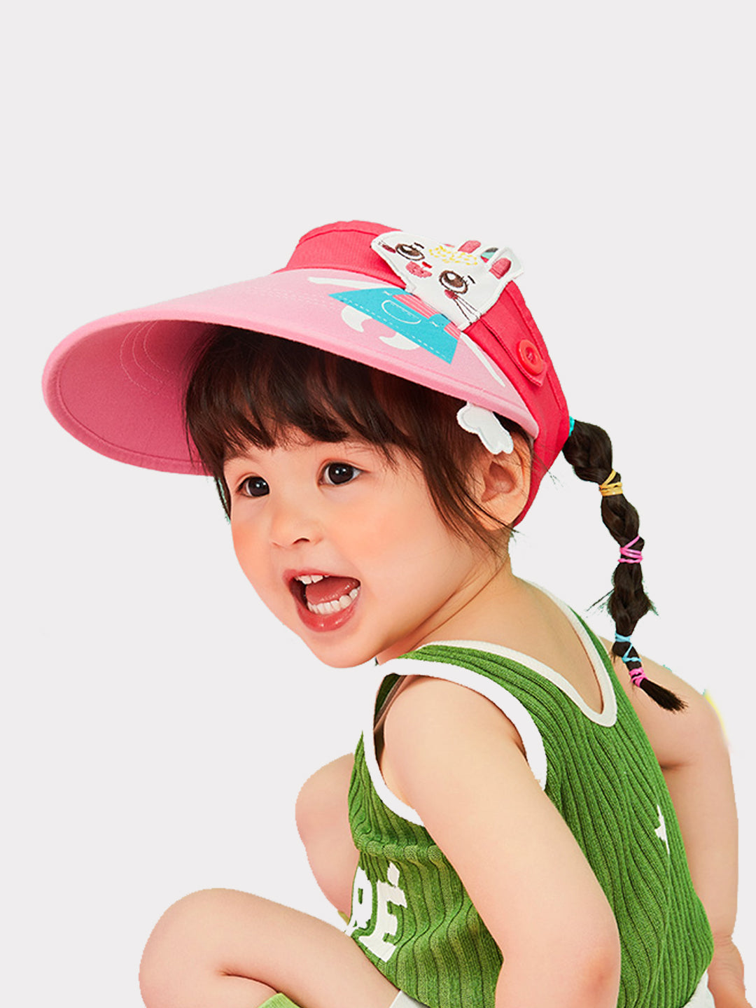 Little Surprise Box Cotton Animal theme Visor Hat for Kids & Toddlers