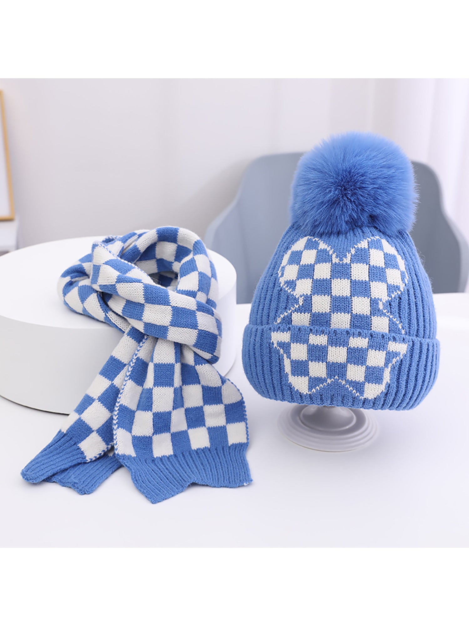 Little Surprise Box Winter Cap Beanie & matching Neck Muffler 2pcs Set