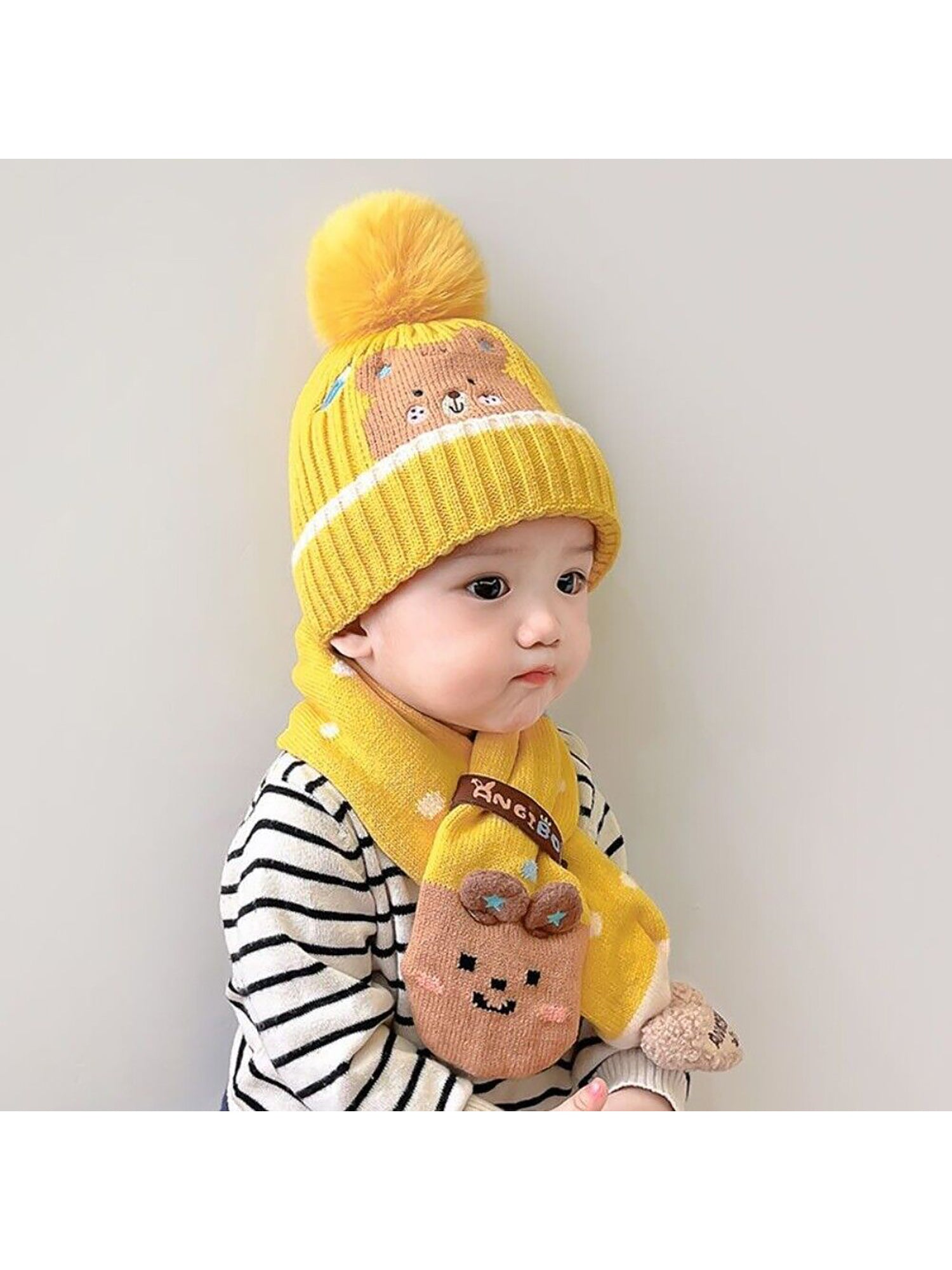 Little Surprise Box Winter Cap Beanie & matching Neck Muffler 2pcs Set