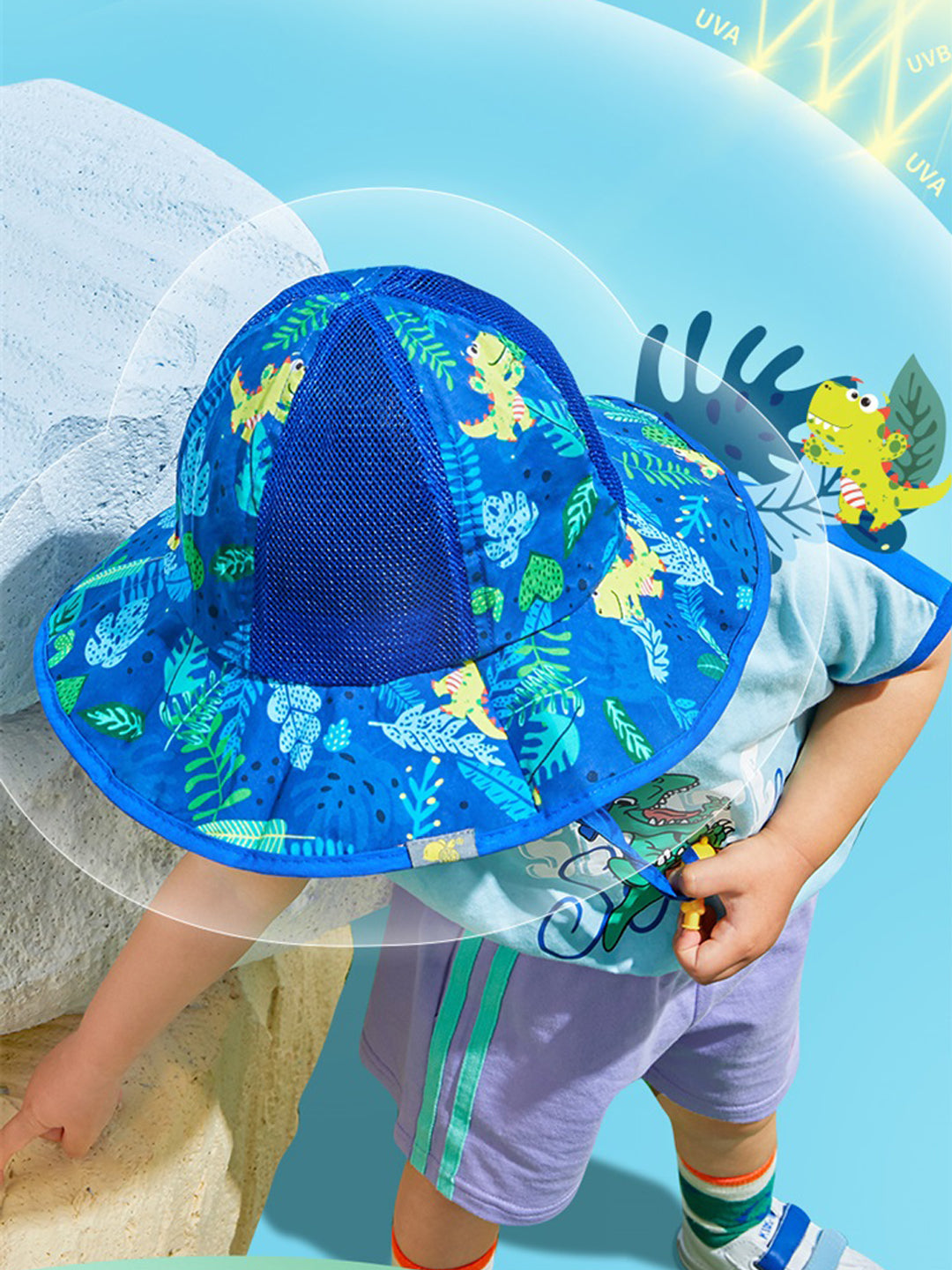 Little Surprise Box Fun Print breathable Net wide brim Sun Hat for Kids& Toddlers