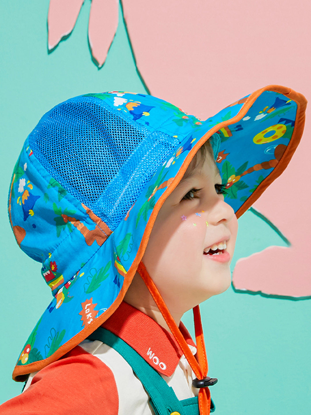 Little Surprise Box Fun Print breathable Net wide brim Sun Hat for Kids& Toddlers