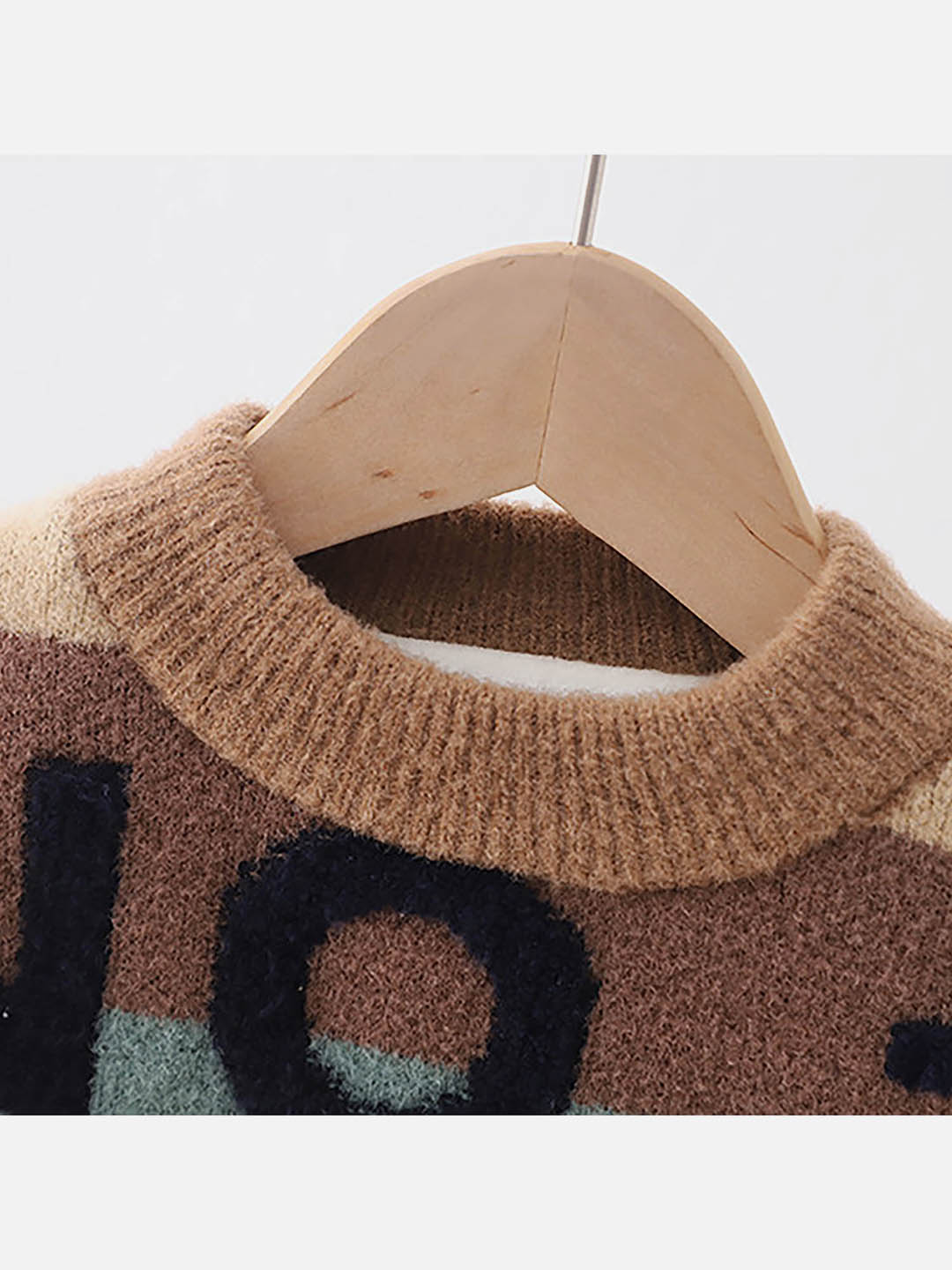 Little Surprise Box Brown No 1 Hero themed Knitted Warmer Cardigan Sweater for Kids