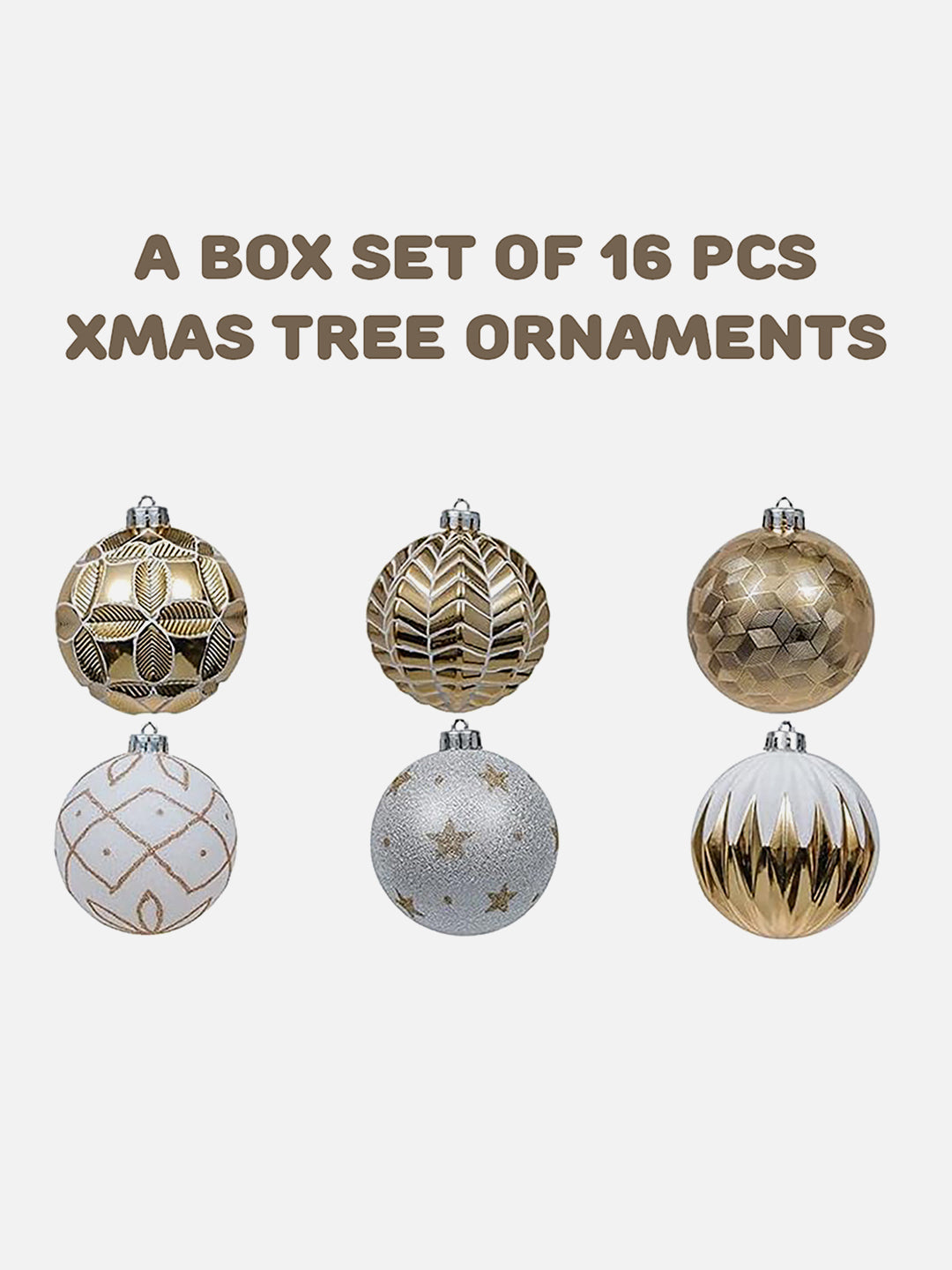 Little Surprise Box, 16 pcs Christmas Ball Tree ornaments XMAS Decoration Set