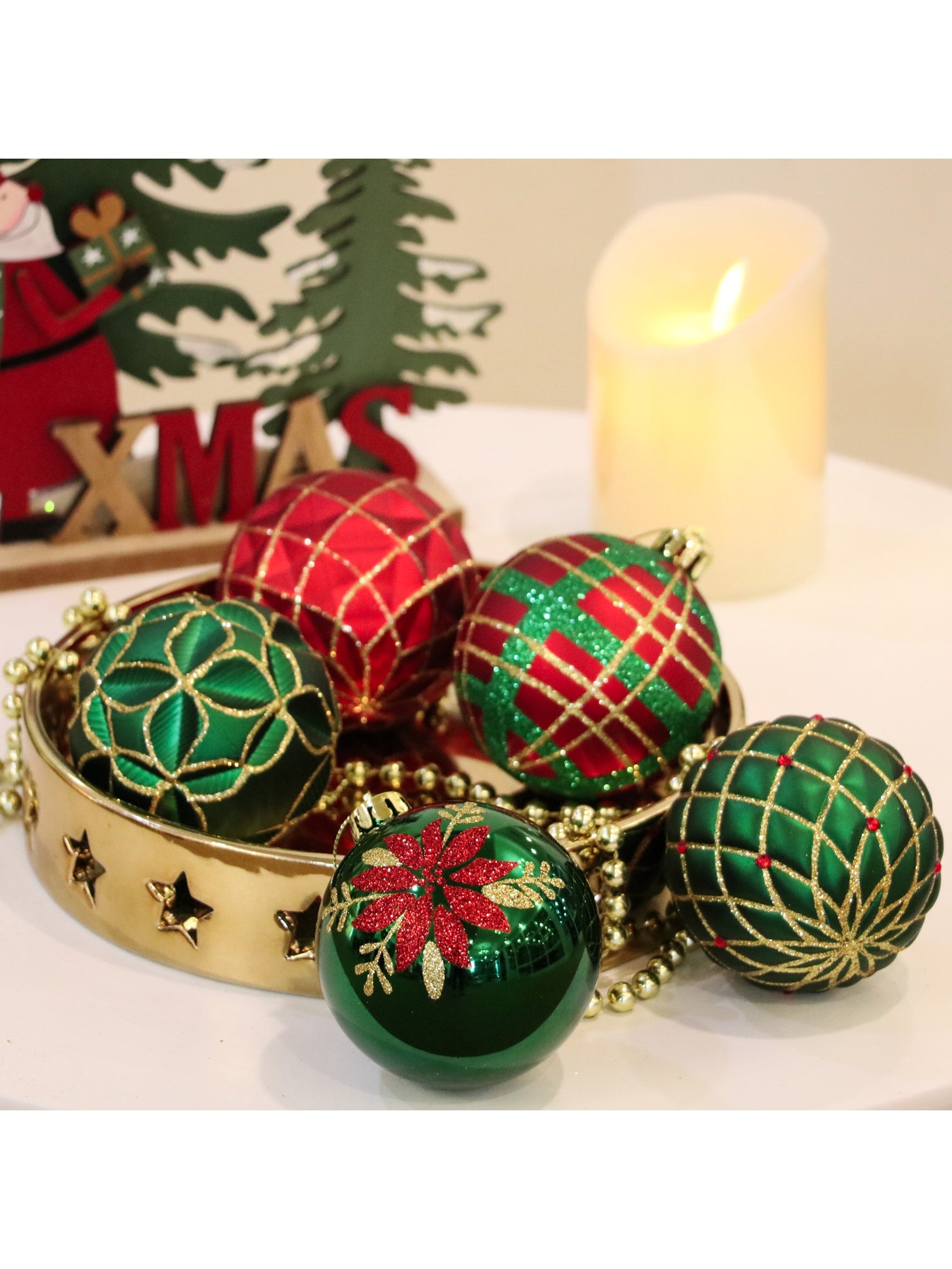 Little Surprise Box, 16 pcs Christmas Ball Tree ornaments XMAS Decoration Set