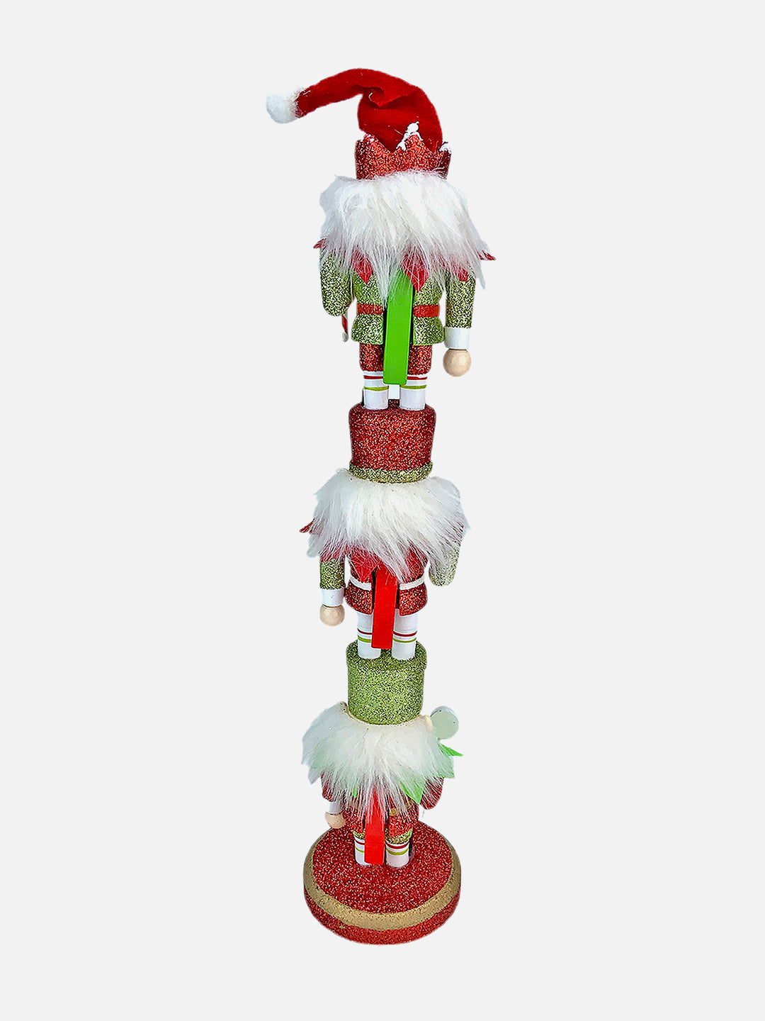 Little Surprise Box  3 Tier Stacked Wooden Nutcracker Christmas Table Décor