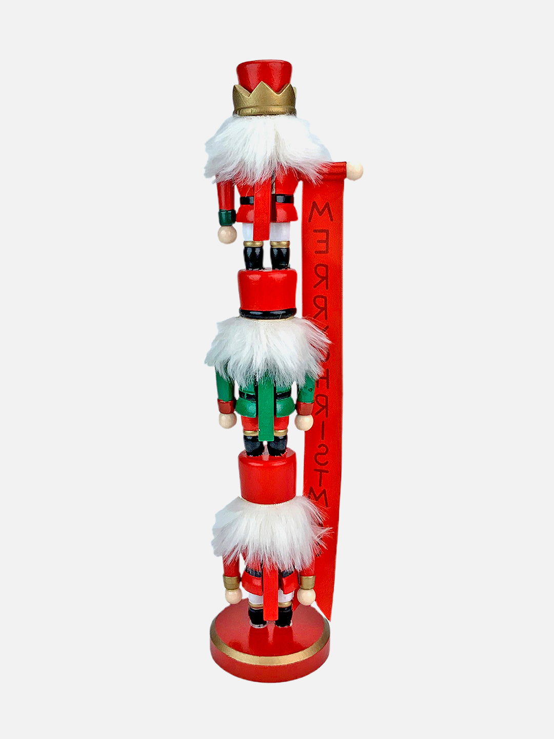 Little Surprise Box  3 Tier Stacked Wooden Nutcracker Christmas Table Décor