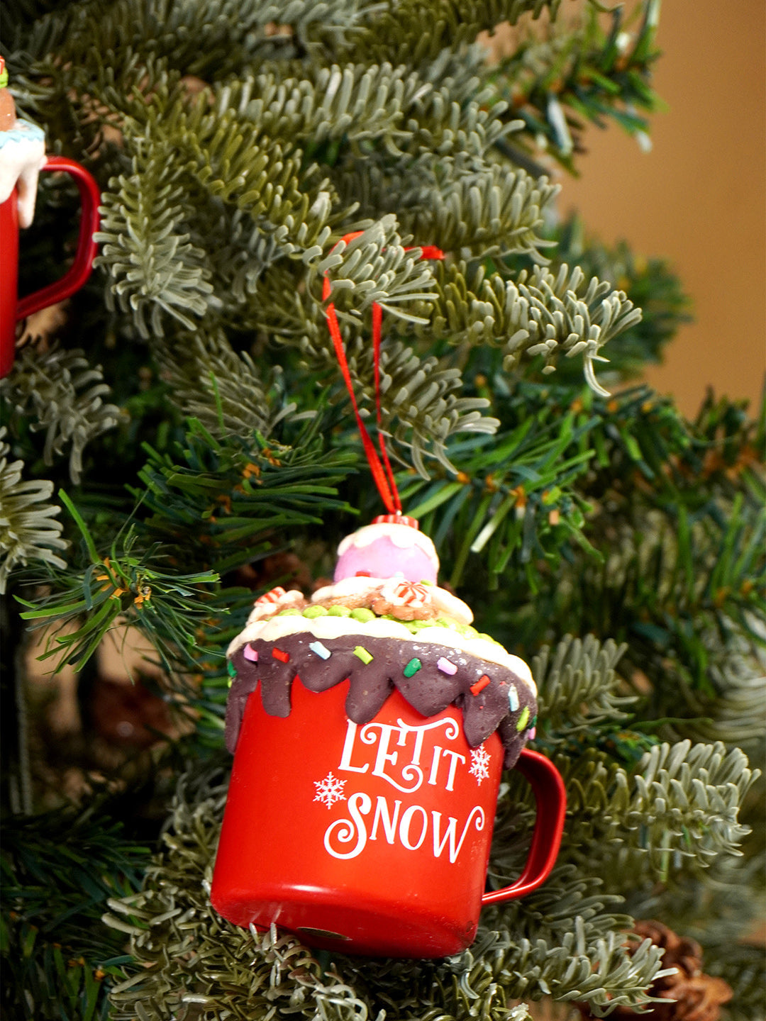 Little Surprise Box 3 pcs set of Cream Hot Chocolate Cup Christmas Tree Ornament