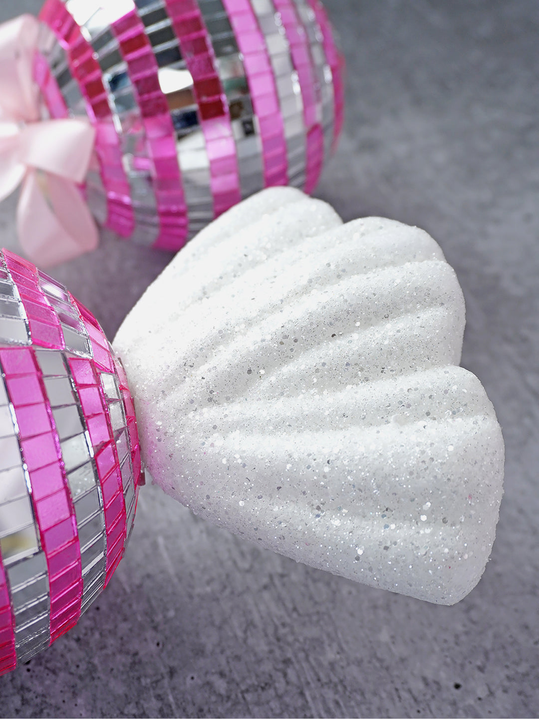 Little Surprise Box Pink Shiny Disco themed Big Size candy shaped Christmas Tree Ornaments